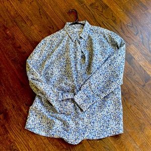 Nick graham everywhere modern fit mens blue flower dress shirt